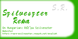 szilveszter repa business card